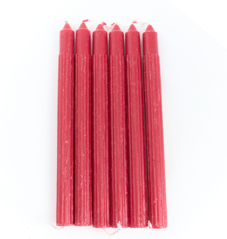 Red fluted candles